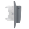 Розетка 2-ая с/з с крышкой 16А в сборе IP44 IEK SKANDY SK-R12Gr (серый) SK-R26-16-44-K03-F