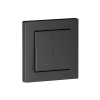 Выключатель Systeme Electric AtlasDesign Smart SBER Zigbee 2-клавишный с нейтралью 10А, схема 1 (карбон) ATN001017Z