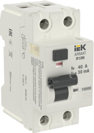 УЗО ИЭК ARMAT R10N 2P 40А 30мА тип AC AR-R10N-2-040C030