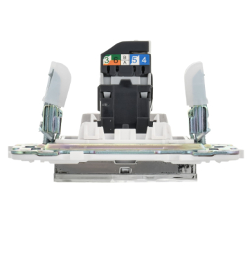 Розетка компьютерная IEK SKANDY RJ45 кат.5E SK-K01N (никель) SK-K10-1-K50