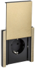 Розетка с крышкой FORTE&PIANO 16А IP44 FP621M (металл шампань) FP-R16-16-44-M-K37