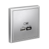 Розетка USB ArtGallery тип А/тип С высокоскор. заряд 45W QC PD (алюминий) GAL000329
