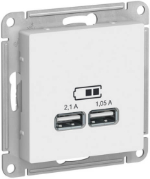 Розетка USB AtlasDesign тип А/тип А (лотос) ATN001333