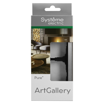 Рамка ArtGallery Pure Systeme Electric двухместная металл (алюминий) GAL312102