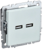 Розетка USB BRITE A+A 3,1А жемчуг РЮ10-1-БрЖ BR-U21-D31-K36
