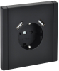 Зарядка USB (А+A) с розеткой FORTE&PIANO 3,1А FP145 (черный) FP-R14-16-U21-D31-K02