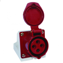 EKF PROxima Розетка стационарная наружная 124 3Р+РЕ 32А 380В IP44 ps-124-32-380