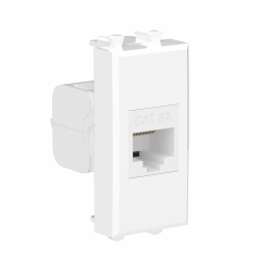 Компьютерная розетка DKC Avanti RJ-45 без шторки кат. 6А 1 модуль (белое облако) 4400671