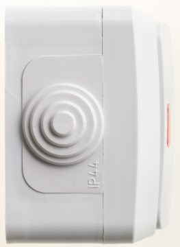 Выключатель с подсветкой Этюд О/У 1-клавишный Systeme Electric IP44 (серый) BA10-045C