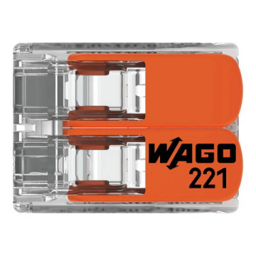 Клеммник WAGO на 2 проводника до 4мм² 221-412