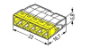 Клемма WAGO 5x2.5мм для распределительных коробок без пасты 2273-205