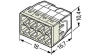 Клемма WAGO 8x2.5мм для распределительных коробок без пасты 2273-208