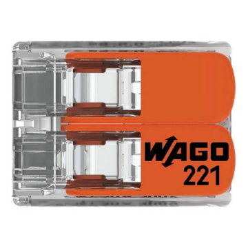 Клеммник WAGO на 2 проводника до 6мм² 221-612