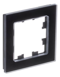 Рамка AtlasDesign одноместная (натуральное стекло черный) ATN361001
