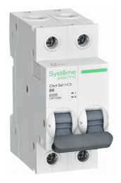 Автоматический выключатель Systeme Electric City9 Set 2п 6A 4,5kA (хар-ка B) C9F14206