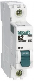 Автоматический выключатель DEKraft ВА-101 1P B2 4,5кА (хар-ка B) 11002DEK
