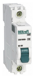Автоматический выключатель DEKraft ВА-101 1P B50 4,5кА (хар-ка B) 11011DEK