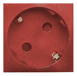 Розетка Donel 2К+З со шторками 45 град. (45х45мм) красный матовый DF6D1RM