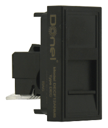 Розетка DEC RJ45 UTP кат.6 Donel 1 модуль (22.5х45мм) черный DECF12B6