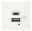 USB Donel зарядное устройство, 4.2A , Type A + C, 2 мод 45х45 мм (белый) DUSB4200WCF
