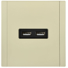 Розетка USB A+A FORTE&PIANO 3,1А FP849M (металл слоновая кость) FP-U21-D31-M-K41