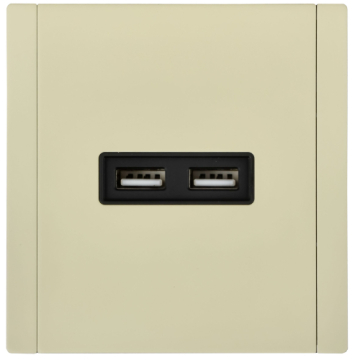 Розетка USB A+A FORTE&PIANO 3,1А FP849M (металл слоновая кость) FP-U21-D31-M-K41