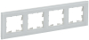 Рамка 4-м BRITE DECOR Белый глянец стекло РУ-4-2-БрБ BR-M42-G-K01