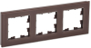 Рамка 3-м BRITE DECOR Темная бронза глянец стекло РУ-3-2-БрТБ BR-M32-G-K45
