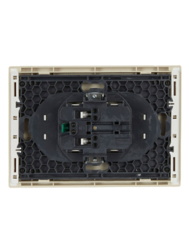 Розетка двойная FORTE&PIANO с заземлением со шторками 16А FP423 (ваниль) FP-R24-16-1-K10