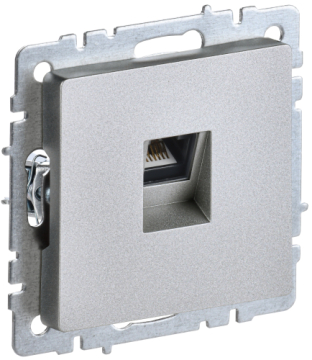Розетка компьютерная BRITE RJ45 кат.6 алюминий РК11-БрА BR-K10-2-K47