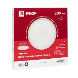 Умный потолочный светильник EKF Connect 24W 300 мм sclwf-300-cct