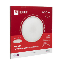 Умный потолочный светильник EKF Connect 45W 600 мм sclwf-600-cct