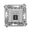 Розетка Avanti USB 2.0 одинарная в стену тип А (Закаленная сталь) 4404403