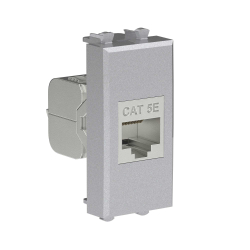 Компьютерная розетка DKC Avanti RJ-45 без шторки кат. 5е экранированная 1 модуль (закаленная сталь) 4404761