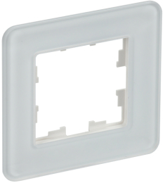 Рамка 1-м скругленная BRITE DECOR Белый матовый стекло РУ-1-2-Бр BR-M12-G-41-K01
