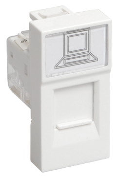 Розетка информационная IEK PRIMER RJ-45 UTP кат 5e 1 модуль РКИ-10-00-П CKK-40D-RI1-K01
