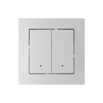 Выключатель двухклавишный с подсветкой AtlasDesign Smart Zigbee (белый) ATN000153Z