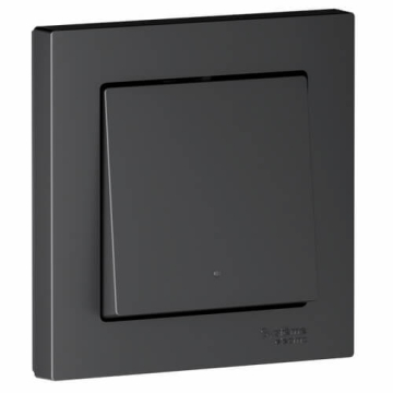 Выключатель одноклавишный с подсветкой AtlasDesign Smart Zigbee (карбон) ATN001013Z