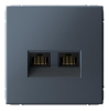 Розетка компьютерная двойная RJ45 ArtGallery 5е (грифель) GAL000785