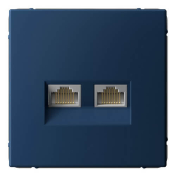 Розетка компьютерная двойная RJ45 ArtGallery 5е (аквамарин) GAL001185