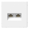 Розетка компьютерная двойная RJ45 ArtGallery 5е (лотос) GAL001385