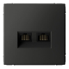 Розетка компьютерная двойная RJ45 ArtGallery 5е (базальт) GAL001485