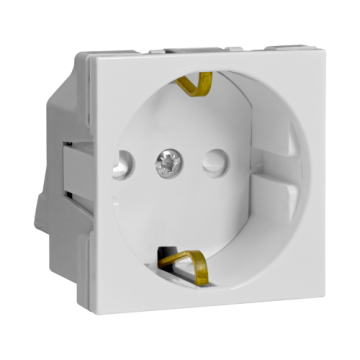 Systeme Electric Розетка В45 СУ с ЗК для каб. кан. бел. RAL9010 RN16-113-BE