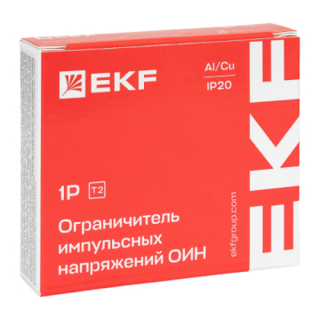 Ограничитель импульсных напряжений ОИН 1Р In=5kA Un=275B Imax=12,5kA EKF opv-oin