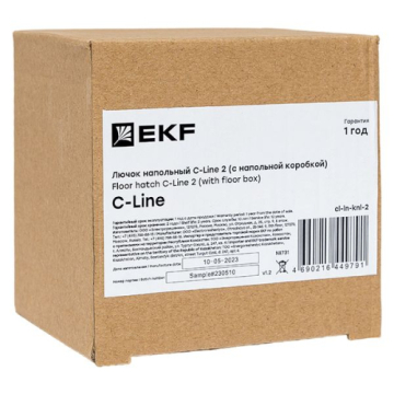 Лючок EKF напольный C-Line 2 модуля (с напольной коробкой) IP44 cl-ln-knl-2