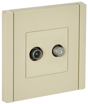 Розетка TV+SAT FORTE&PIANO FP438 (ваниль) FP-AF20-O-K10