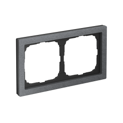 Рамка ArtGallery Pure Systeme Electric двухместная камень (графит) GAL373102
