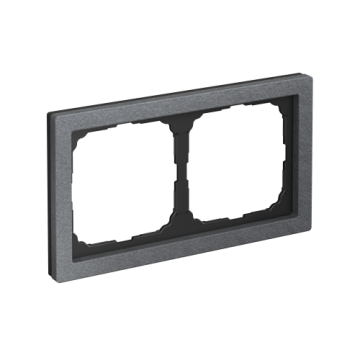 Рамка ArtGallery Pure Systeme Electric двухместная камень (графит) GAL373102