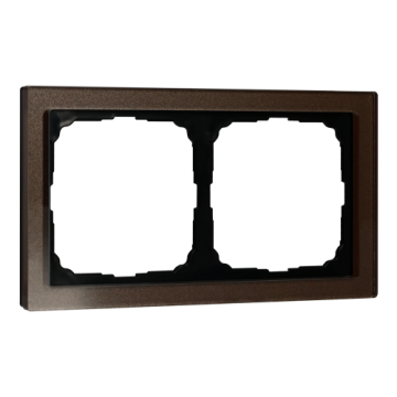 Рамка ArtGallery Pure SE двухместная стекло (мокко) GAL320602