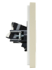 Розетка компьютерная двойная RJ45 FORTE&PIANO кат.5E FP433 (ваниль) FP-K20-1-K10